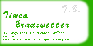 timea brauswetter business card